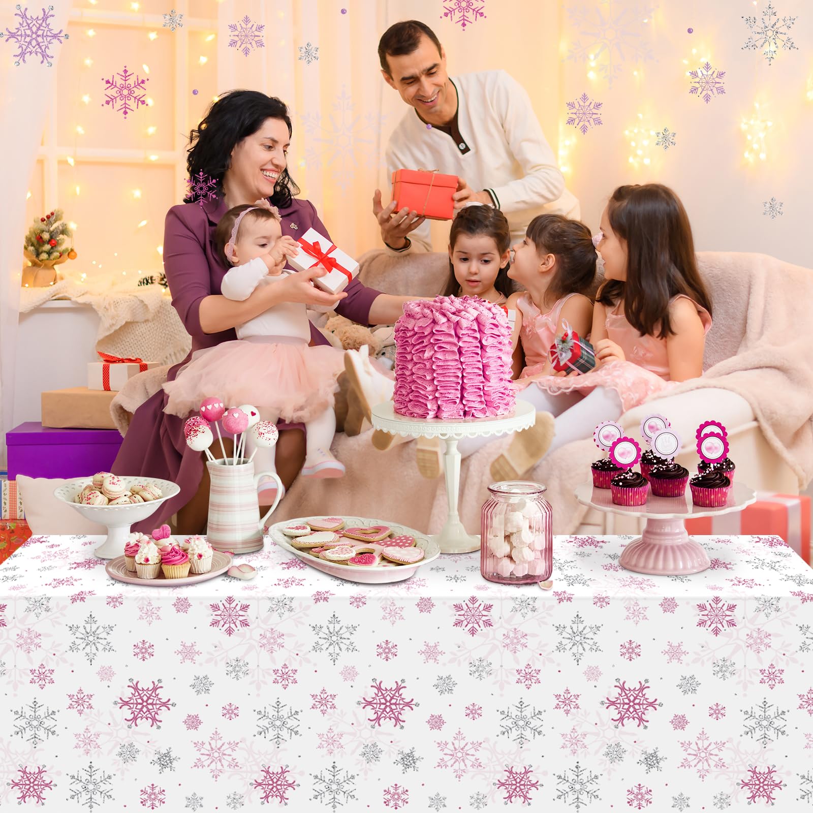 Fondo decorativo de Navidad con mantel Jectivs para puertas o paredes