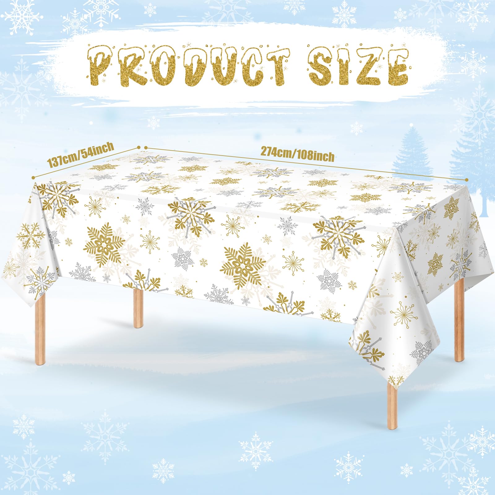 Mantel nieve plateado blanco de Jectivs, diseño deslumbrante para eventos.
