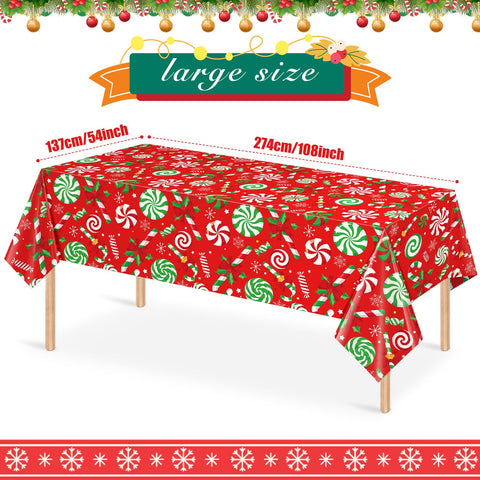 Mantel plástico Jectivs con canela verde, perfecto para cenas festivas