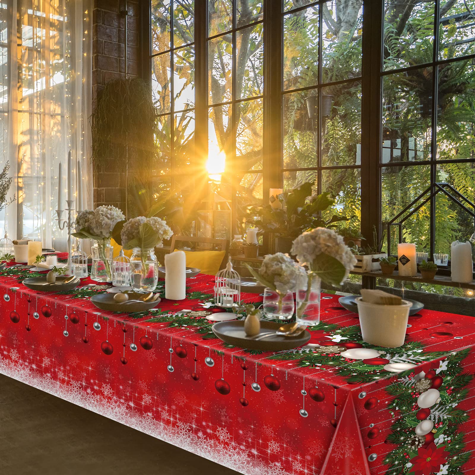 Mantel plástico Jectivs para fiestas, protege la mesa con estilo.
