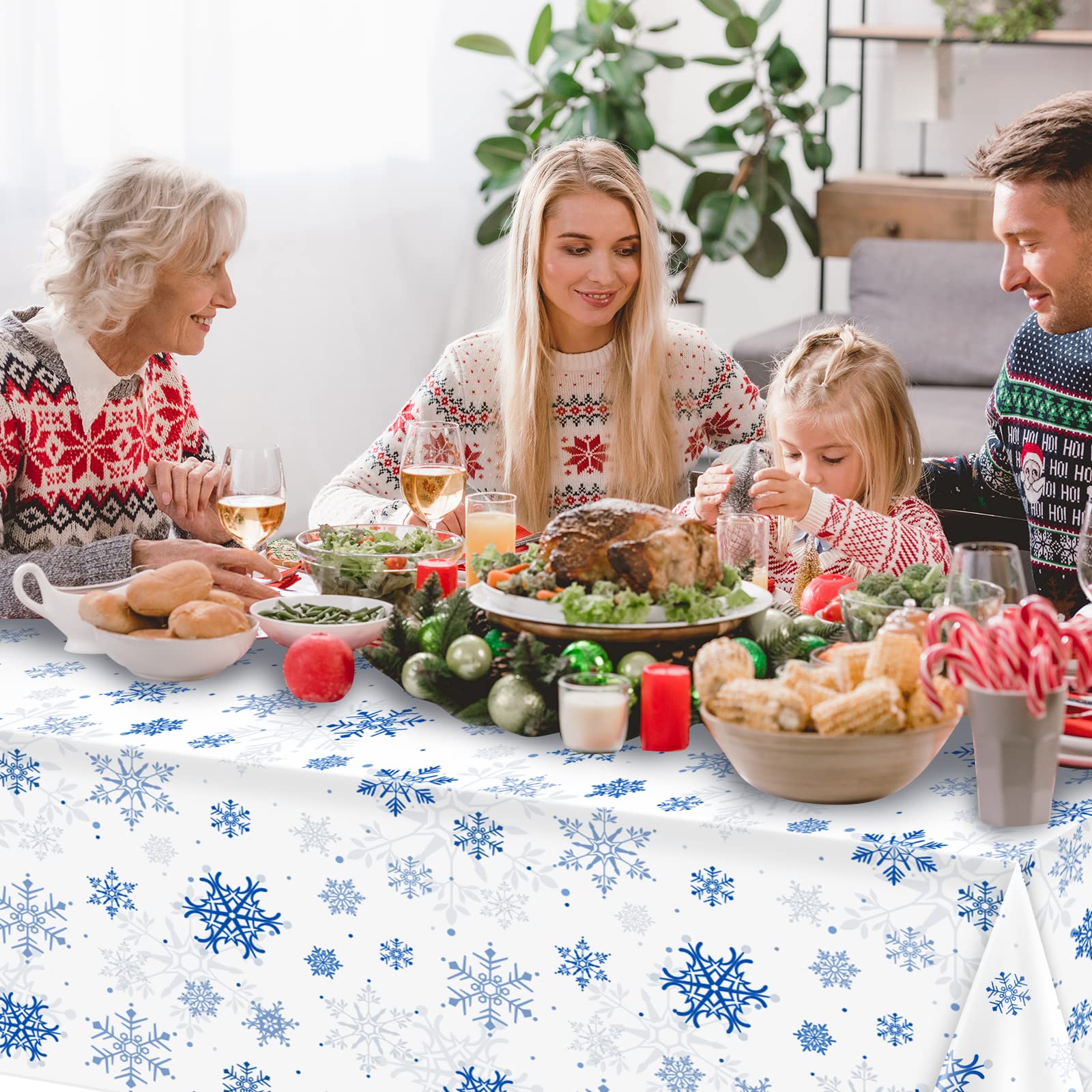 Mantel Jectivs resistente al agua y manchas, ideal para comidas festivas