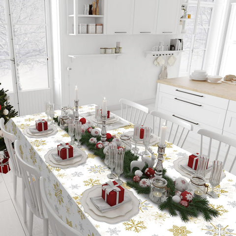 Mantel navideño Jectivs, decorativo y práctico para cenas de invierno.
