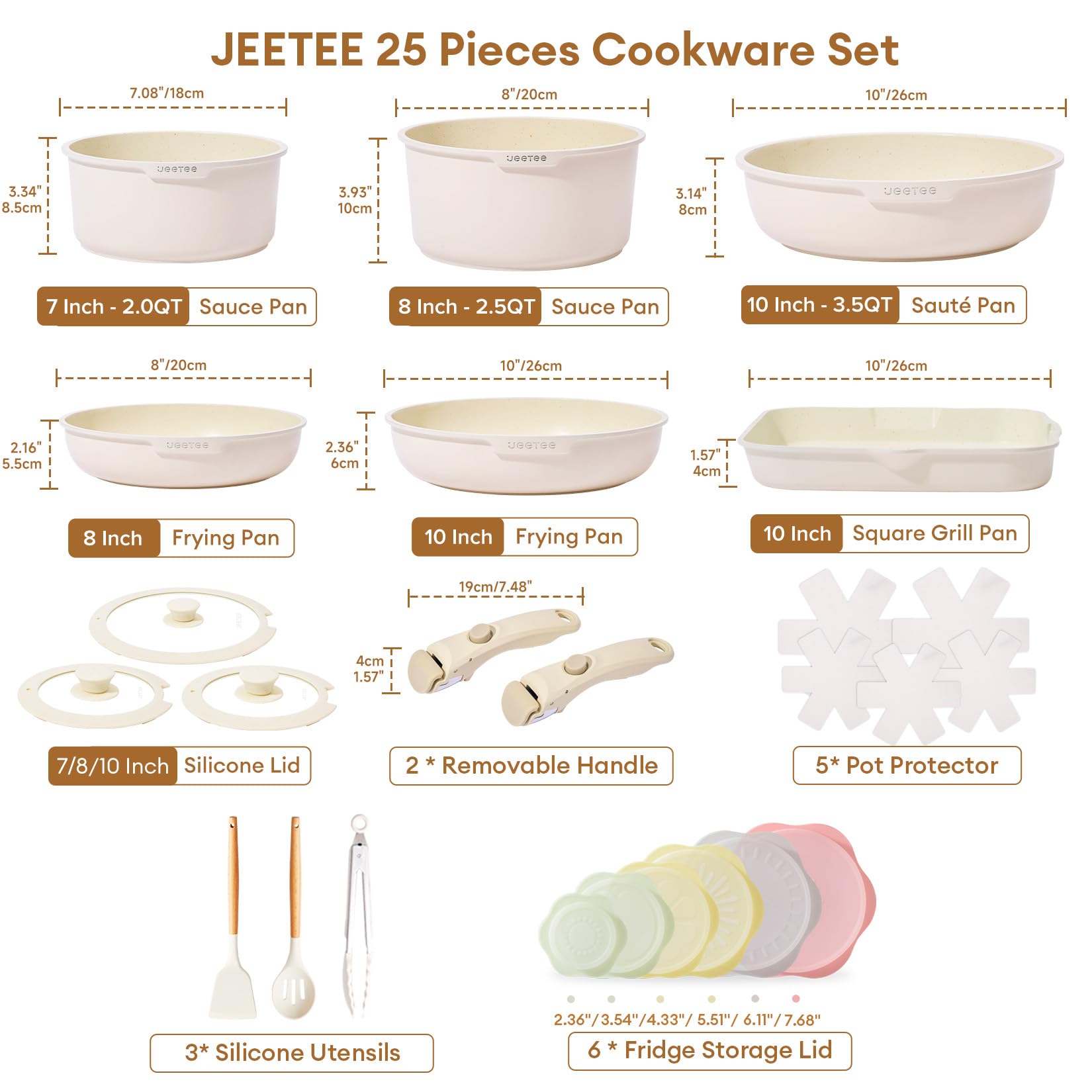 JEETEE cazo con tapa, ideal para cocinar con control de calor.