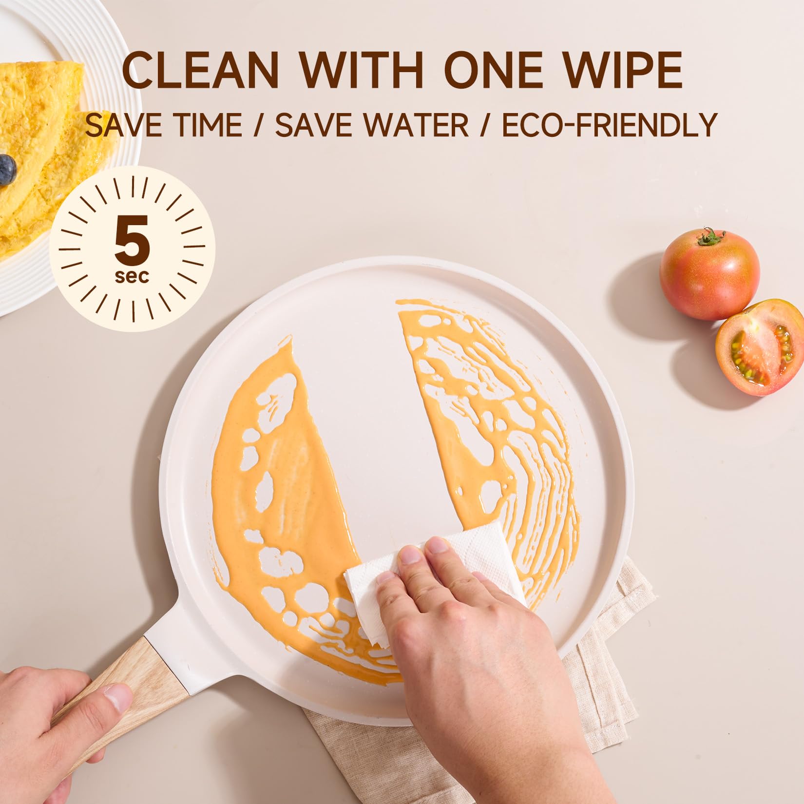 JEETEE crepe pan mango ergonómico en bakelita