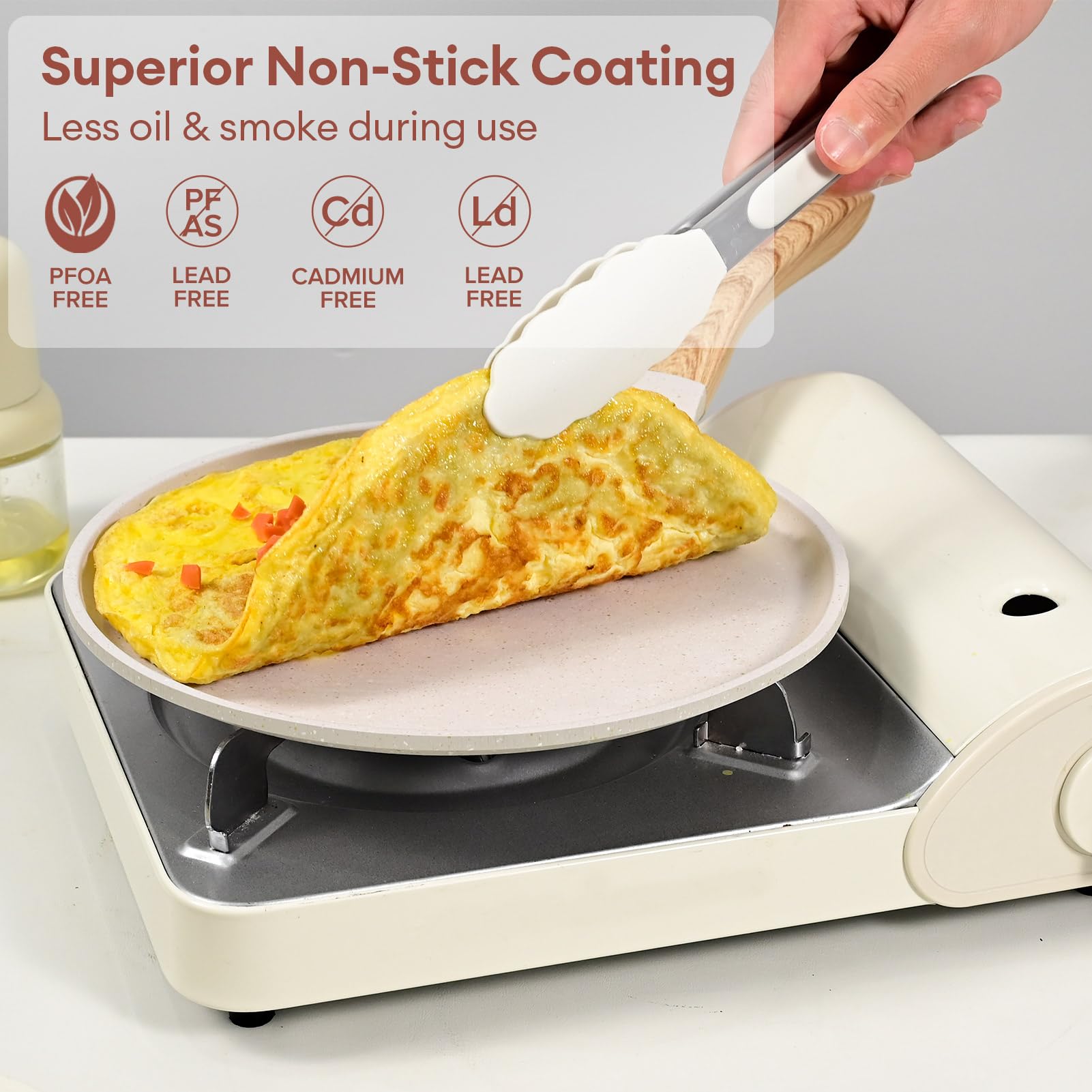 JEETEE crepe pan ligero, peso 2 libras