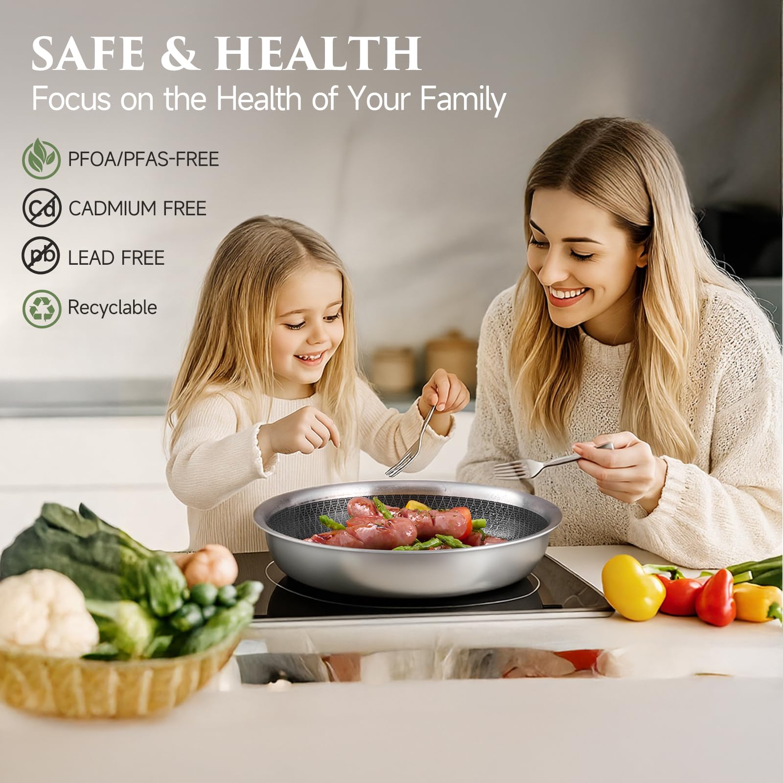 JEETEE juego completo, compatible con inducción y cocinas modernas.