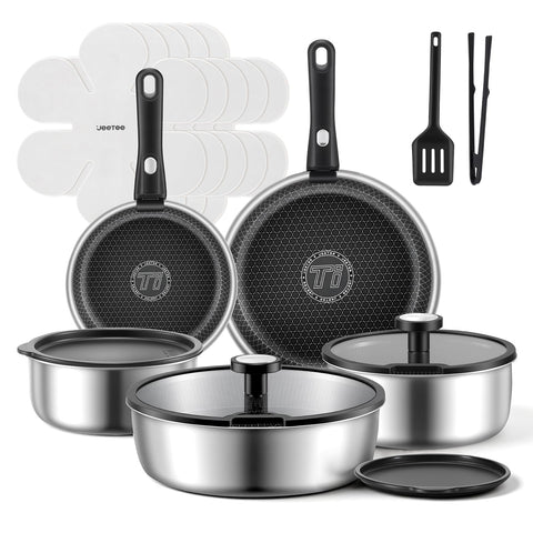 JEETEE cazo 4qt, distribución de calor para cocciones consistentes.