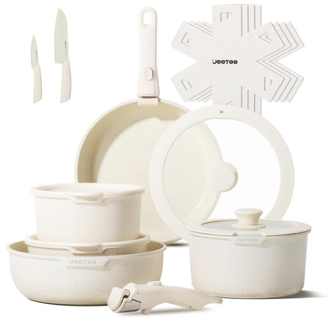jeetee-juego-sartenes-nonstick-17pzs-mango-desmontable: compacto para cocina ordenada y almacenamiento.