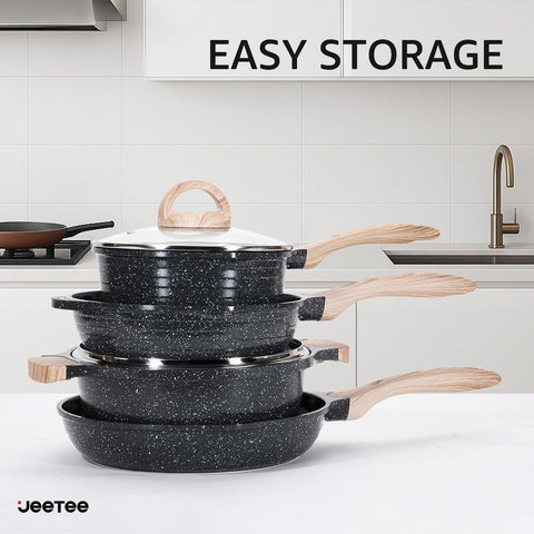 Sartén JEETEE con tapa de 3 cuartos para conservar calor.