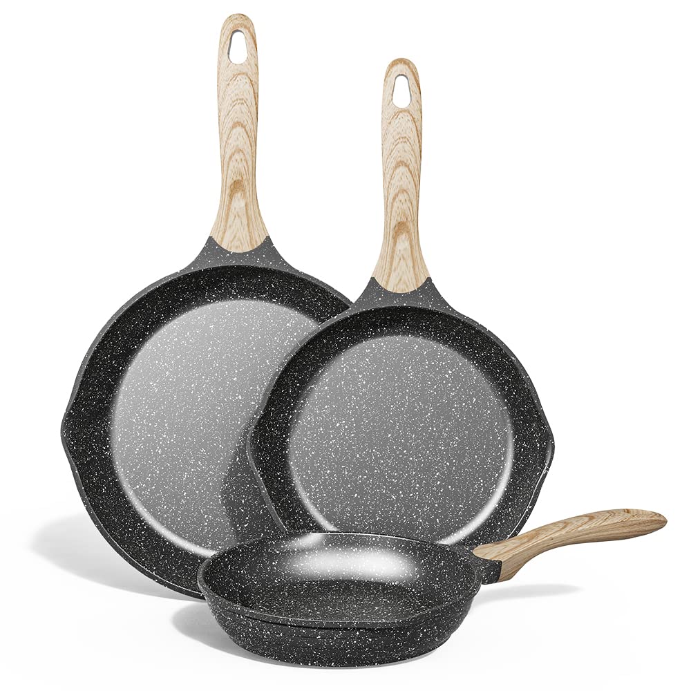 Sartén JEETEE granito antiadherente de 8 pulgadas para cocinar con menos aceite