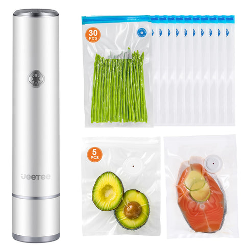 JEETEE sellador de alimentos compacto en uso diario para mayor frescura