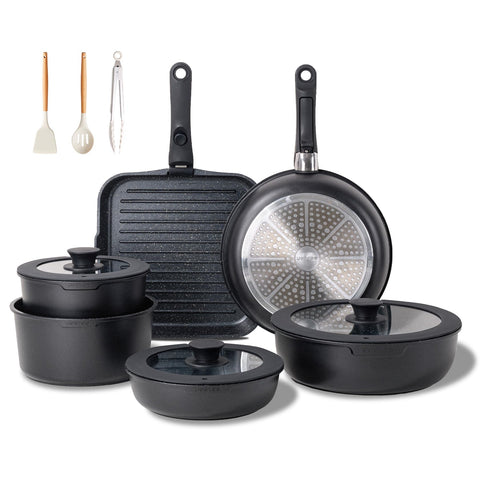 JEETEE set de 25 piezas para ahorro de espacio en cocina ordenada y versátil