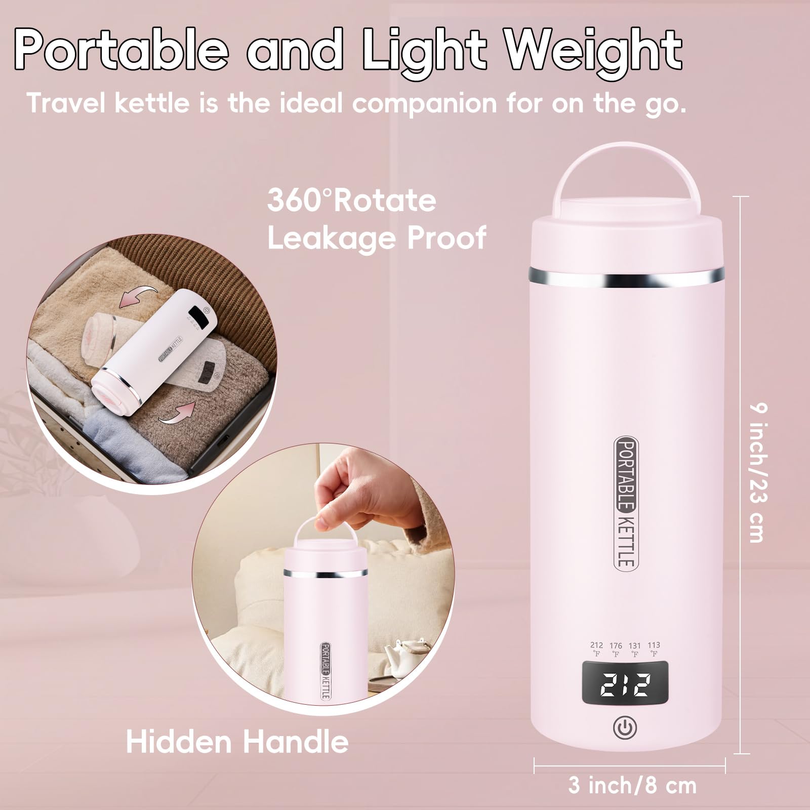Conector USB y base de carga del hervidor JEKABA rosa