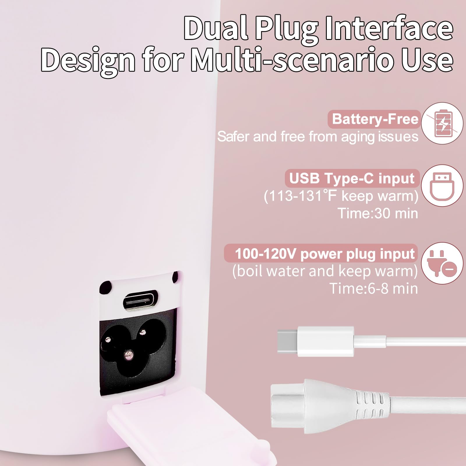 Pantalla LCD del hervidor JEKABA rosa para control preciso