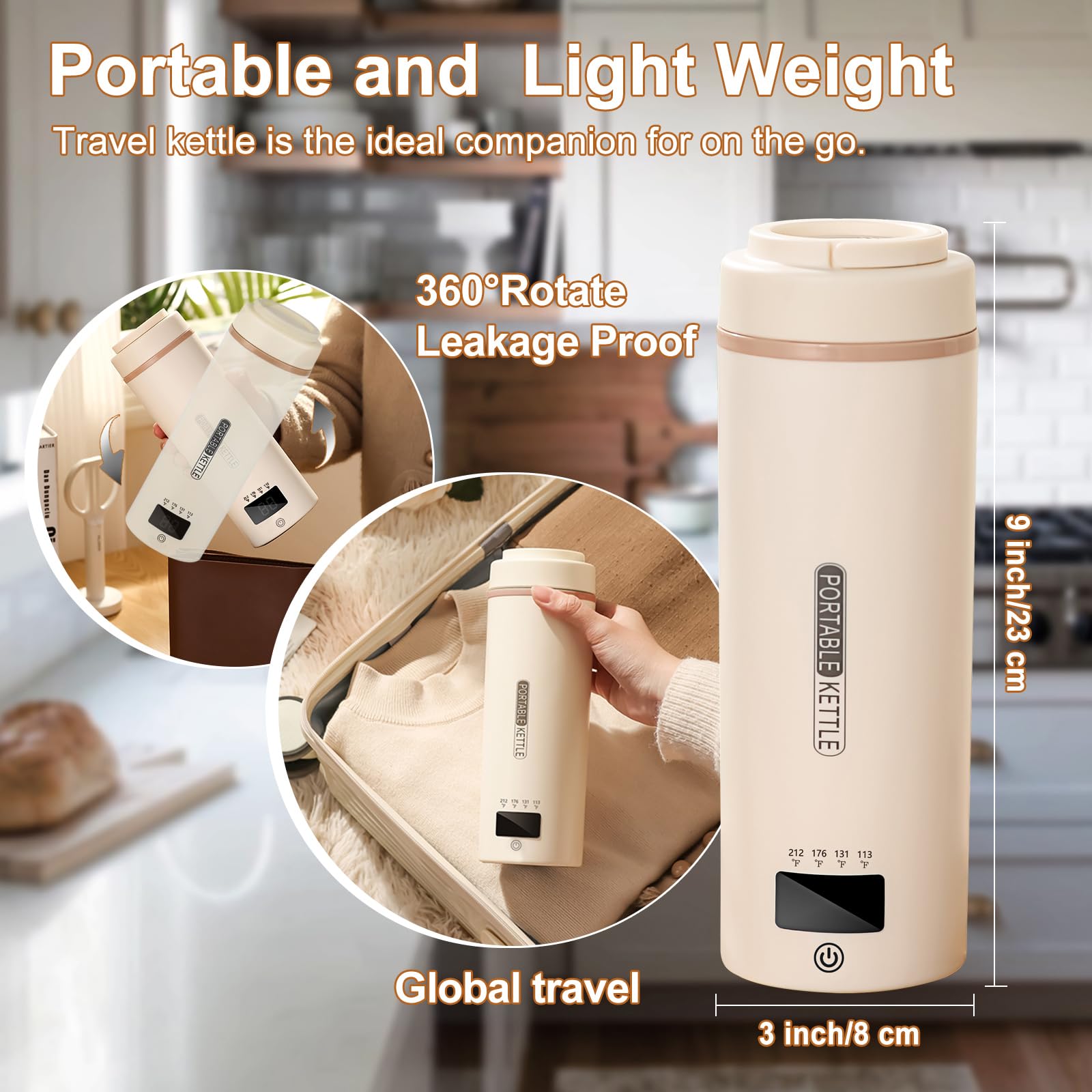 Tetera JEKABA de acero inoxidable 304, duradera y libre de BPA.