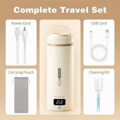 JEKABA tetera portátil con conexión USB para mantener caliente durante viajes.