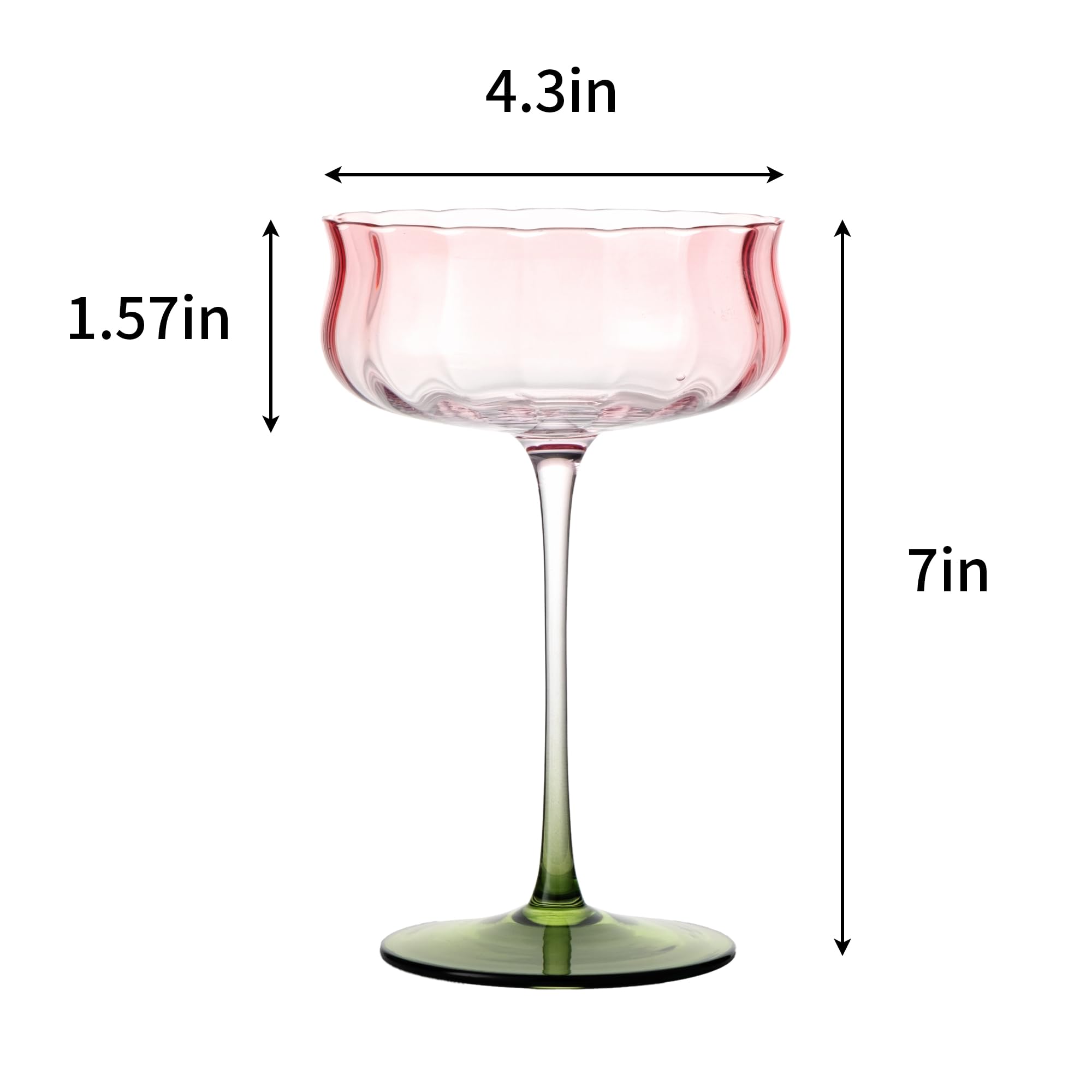 Set de 4 copas JEKOSEN, diseño tulipán para presentaciones elegantes.