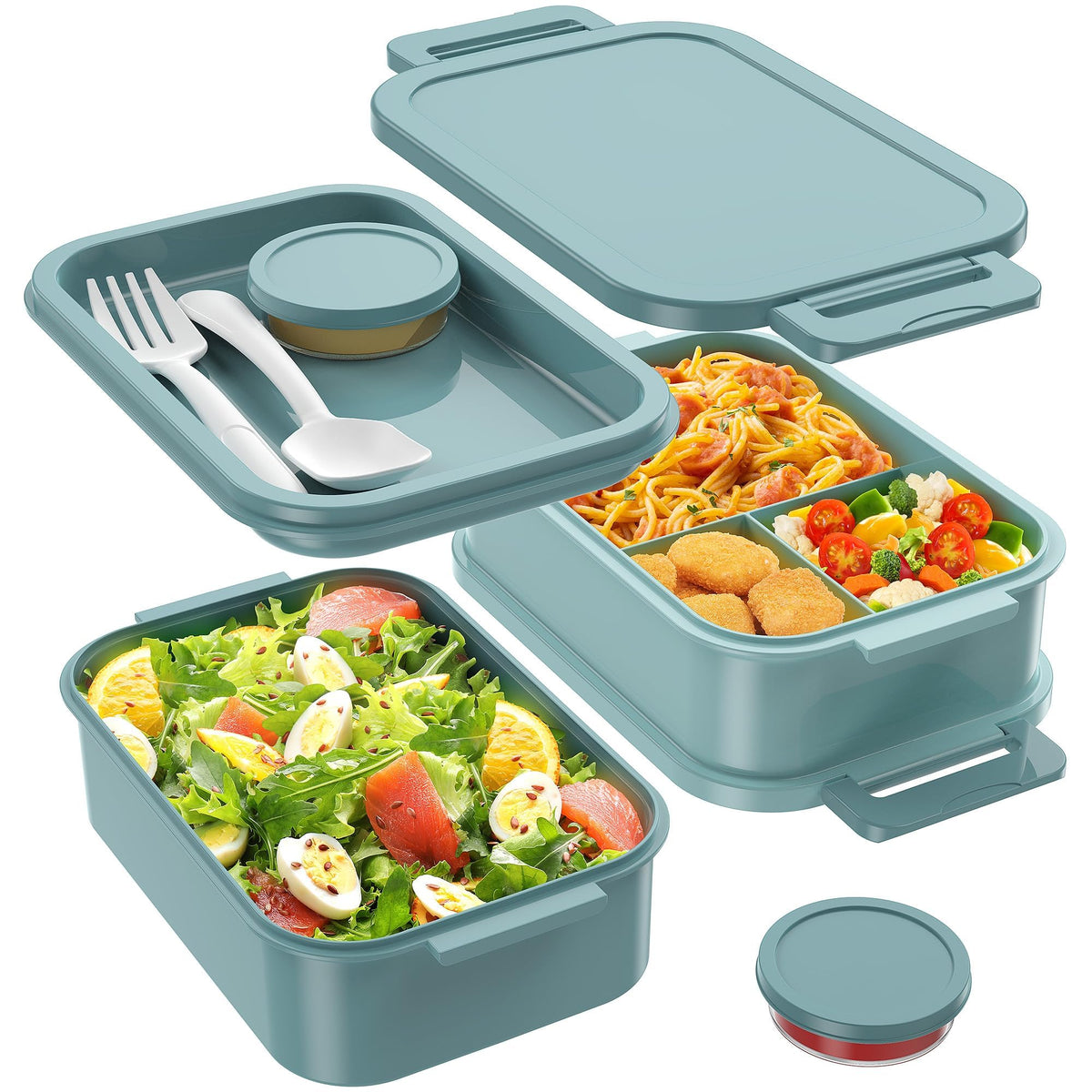 Jelife Bento Box exterior, ideal para comer fuera de casa con estilo y organización.