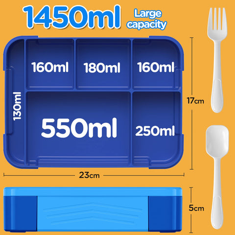 Jelife Bento cierre resistente, ideal para evitar derrames en mochilas.