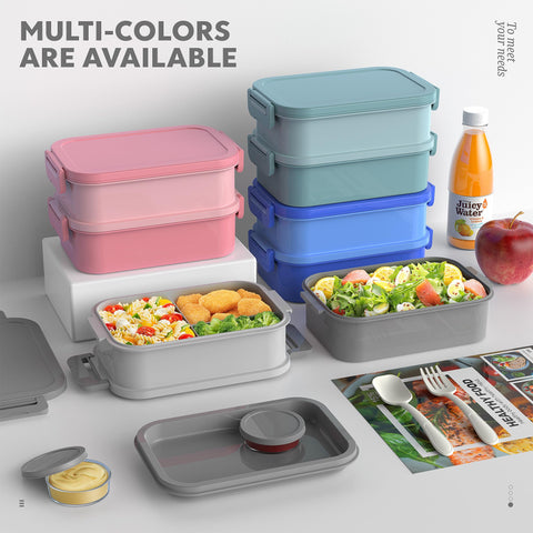 Jelife bento con dos contenedores para salsas y aderezos separados.