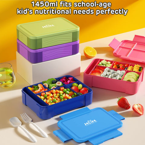 Jelife Bento uso diario en escuela y casa, fácil de transportar.