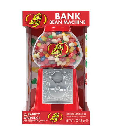 Jelly Belly Bank Bean Machine vista lateral, diseño compacto para la mesa.