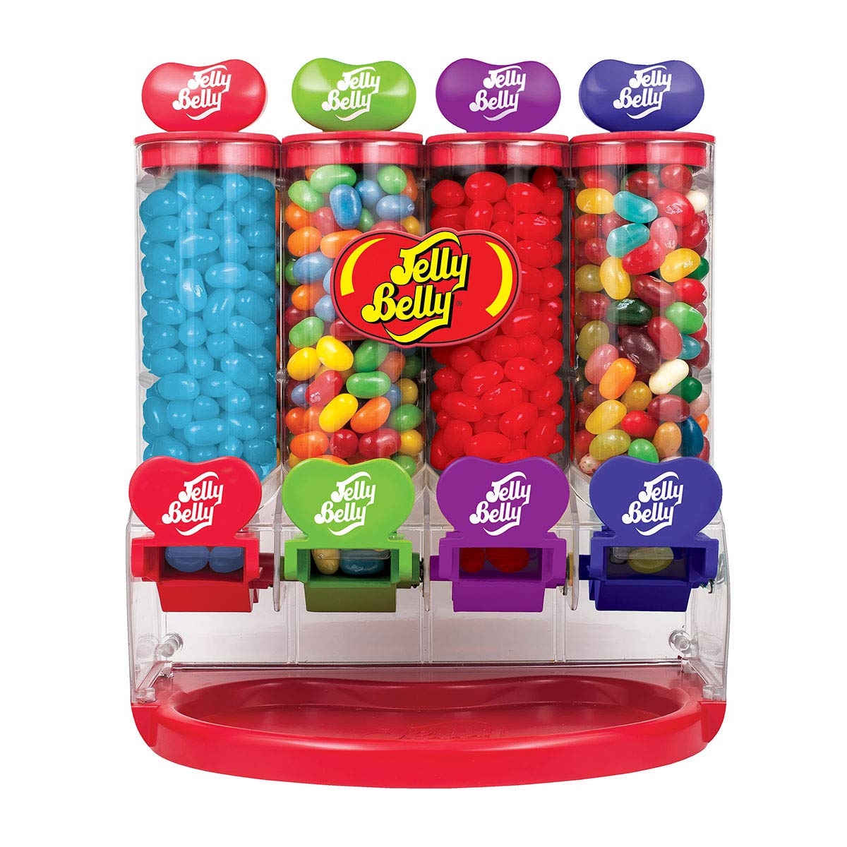 Jelly Belly Mi Favorita Máquina dispensadora, frente, ideal para exhibir dulces Jelly Belly en casa.