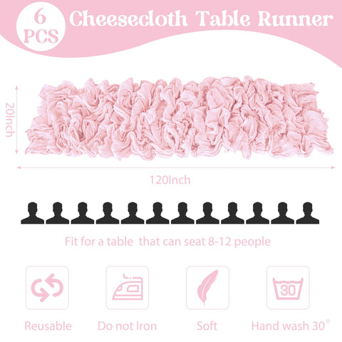 Mantel gasa rosado Jelyne, ideal para bodas y eventos.