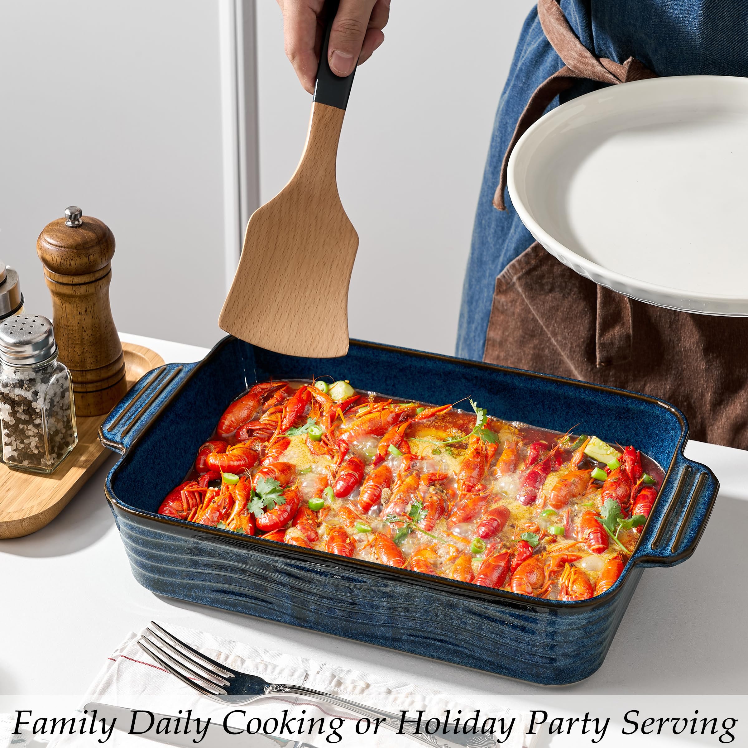 Bandeja cerámica rectangular Jemirry 12x7 para porciones familiares