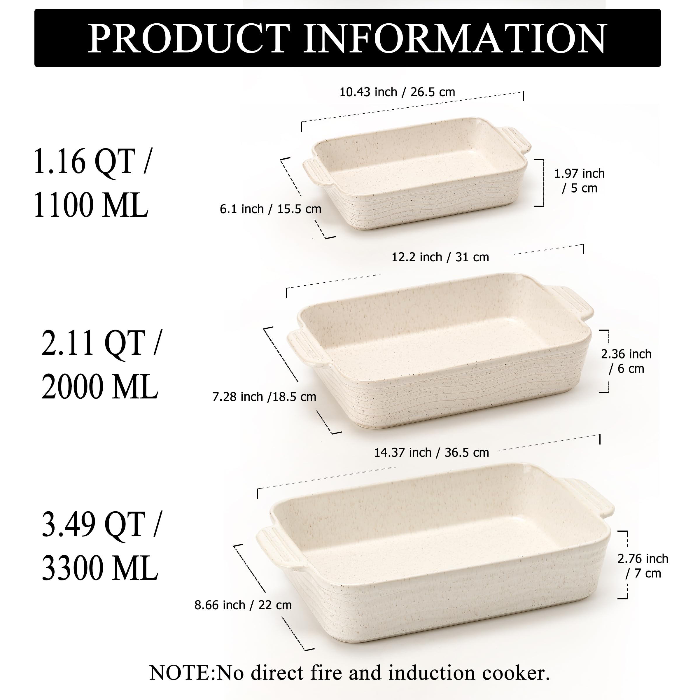 Jemirry plato cerámico rectangular de 14x8 pulgadas, perfecto para pastas.