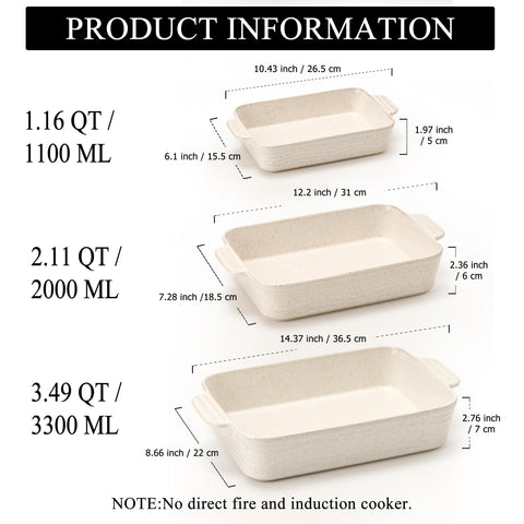 Jemirry plato cerámico rectangular de 14x8 pulgadas, perfecto para pastas.