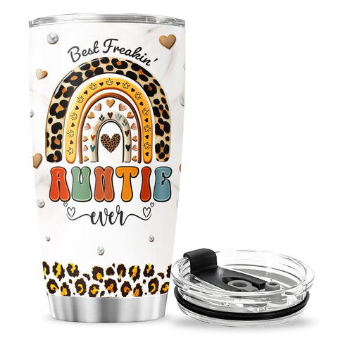 Vaso para exteriores con diseño leopardo, ideal para playa o picnic.