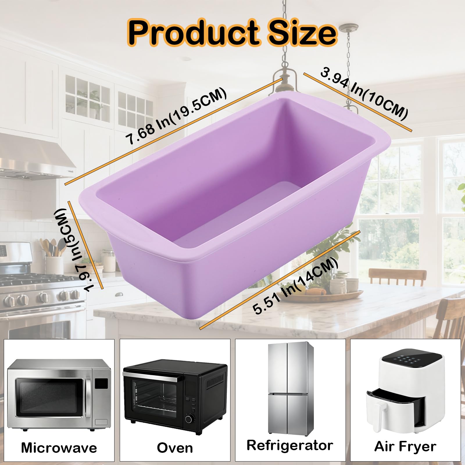 Jepcatly moldes de silicona mini pan blanco para postres rápidos