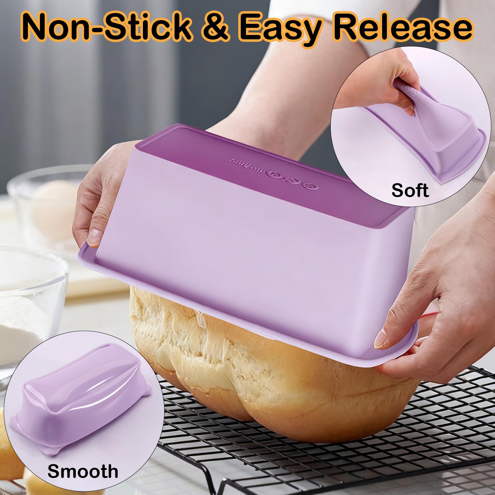 Jepcatly molde verde mini pan con almacenamiento apilable