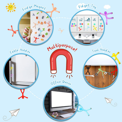 Jerify imanes de colores variados, perfectos para decorar fiestas y estantes.