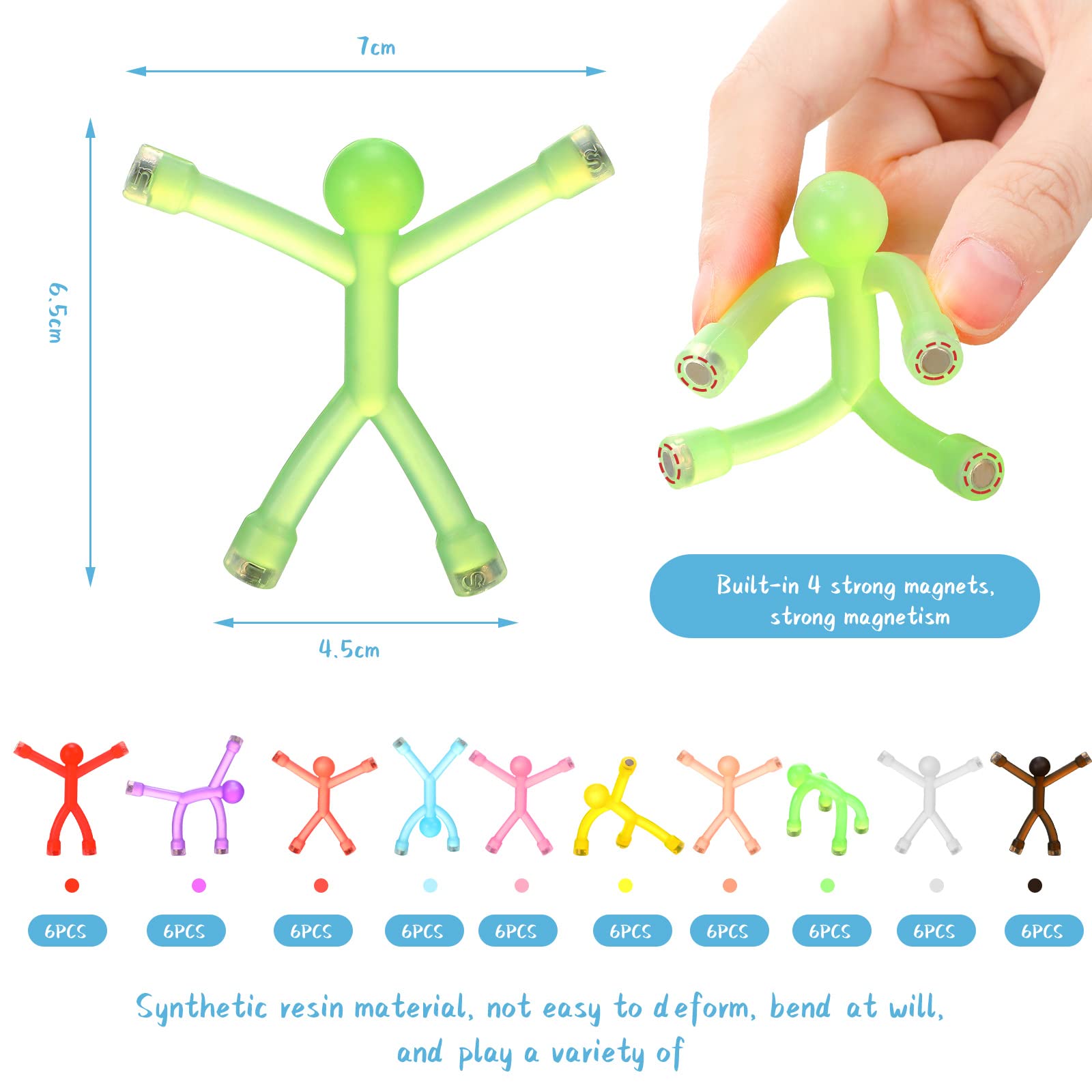 Jerify figuras translúcidas para nevera, útiles para organización de recordatorios.