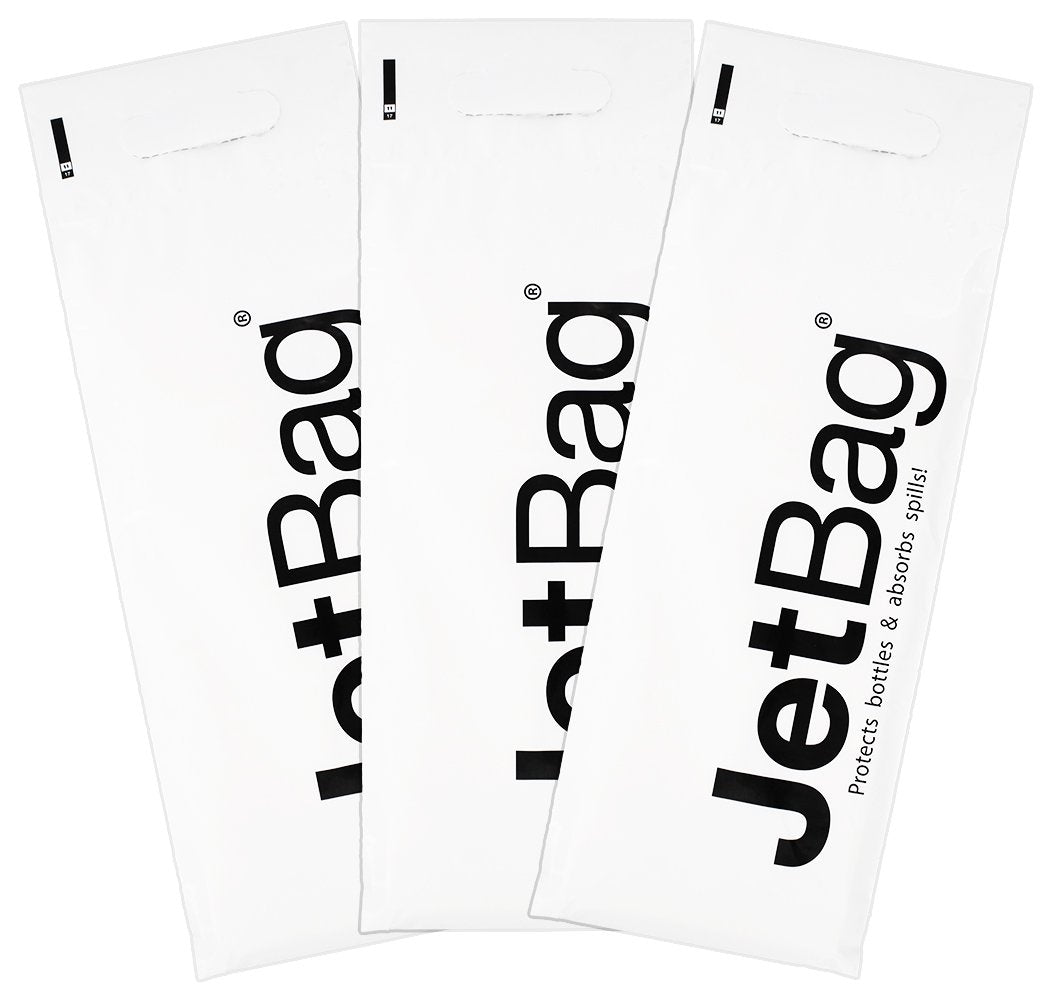 Jet Bag Mono: juego de 3 bolsas protectoras para viajar con botellas de vino.