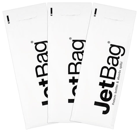 Jet Bag Mono: juego de 3 bolsas protectoras para viajar con botellas de vino.
