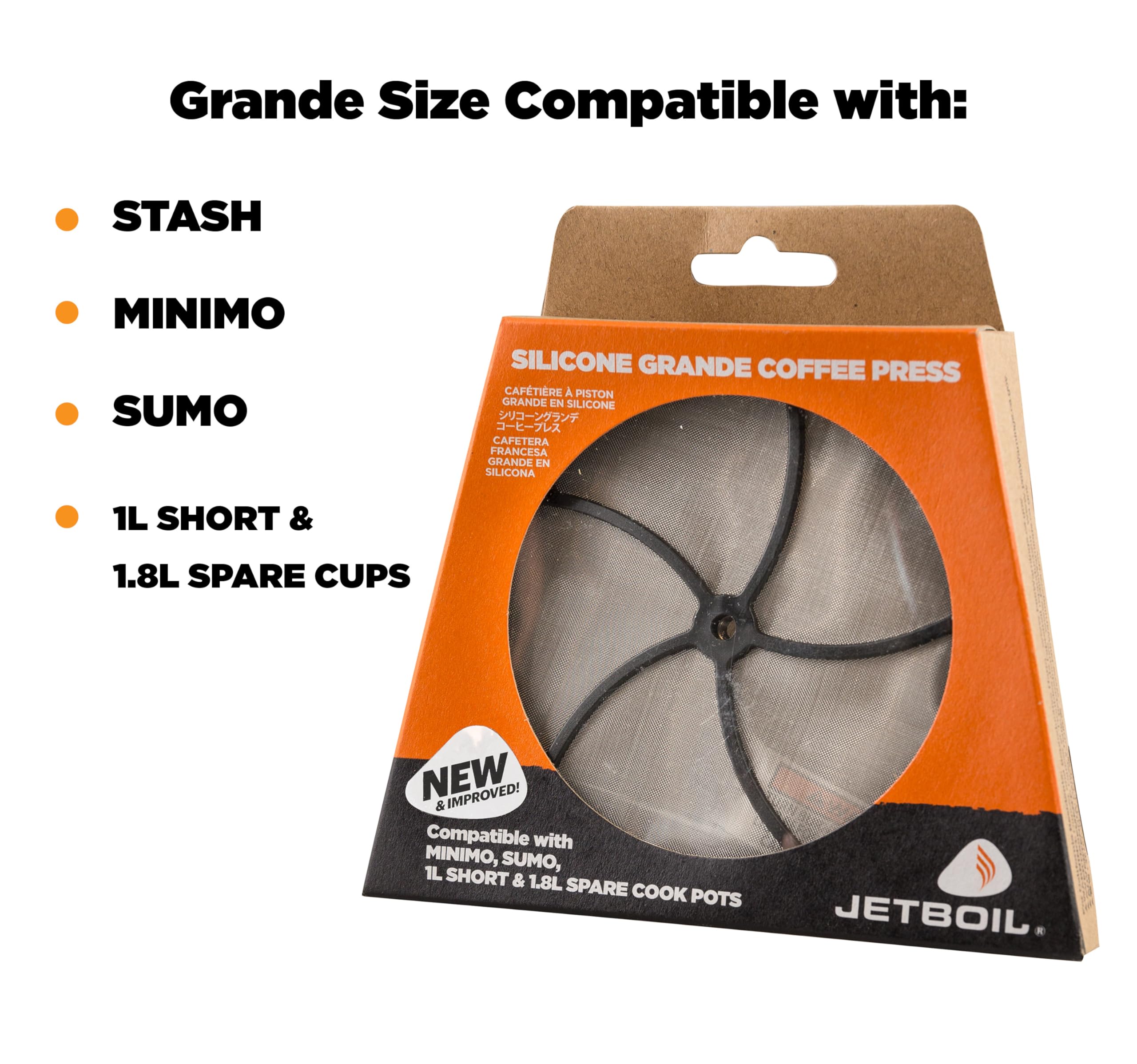 Jetboil Prensa Silicona Tallo-Cesta Desmontables, almacenamiento compacto para viaje