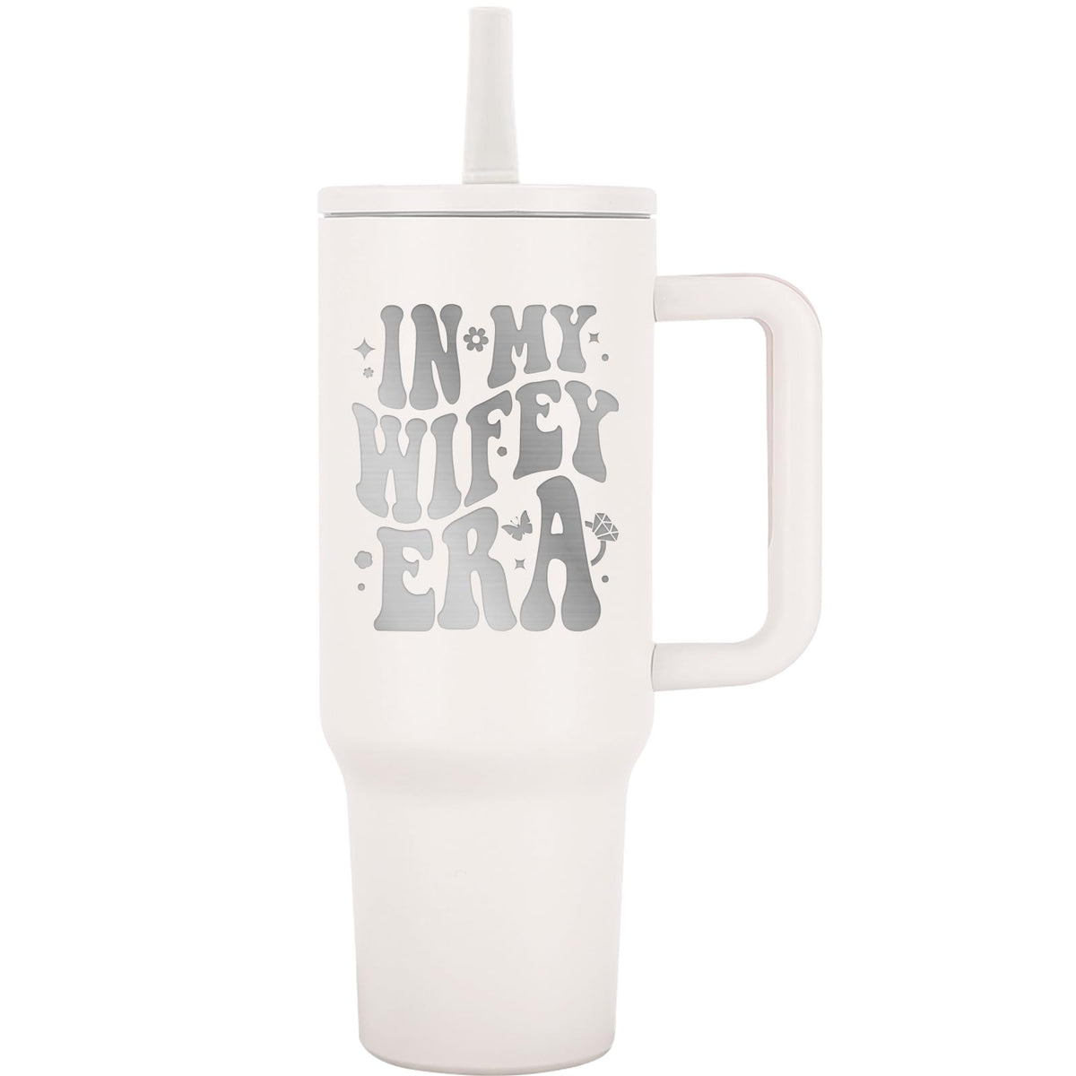 Vaso Jetikon 40oz aislado con asa y pajilla para bebidas frías o calientes