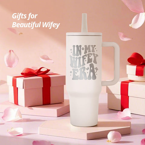 Vaso Jetikon rosa pálido con asa y pajilla, diseño atractivo