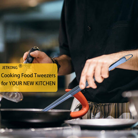 Pinzas multiusos JetKong en azul marino, ideales para cocinar y servir