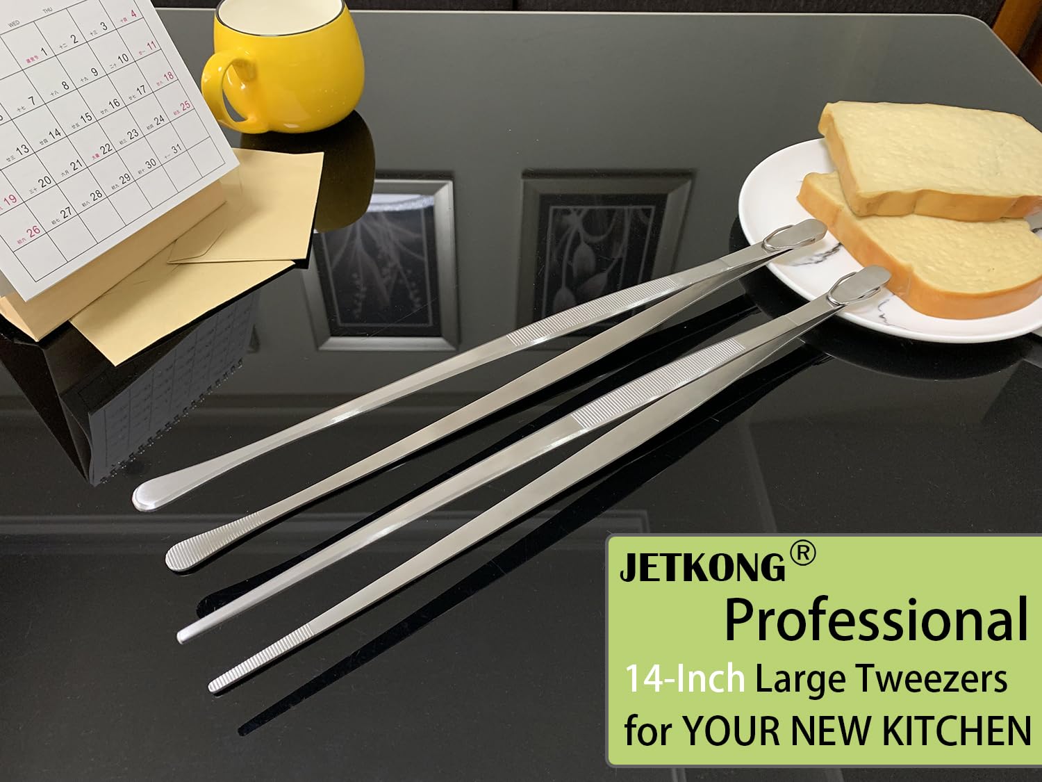 Pinzas multiuso JetKong para cocinar, asar y manipular objetos pequeños.