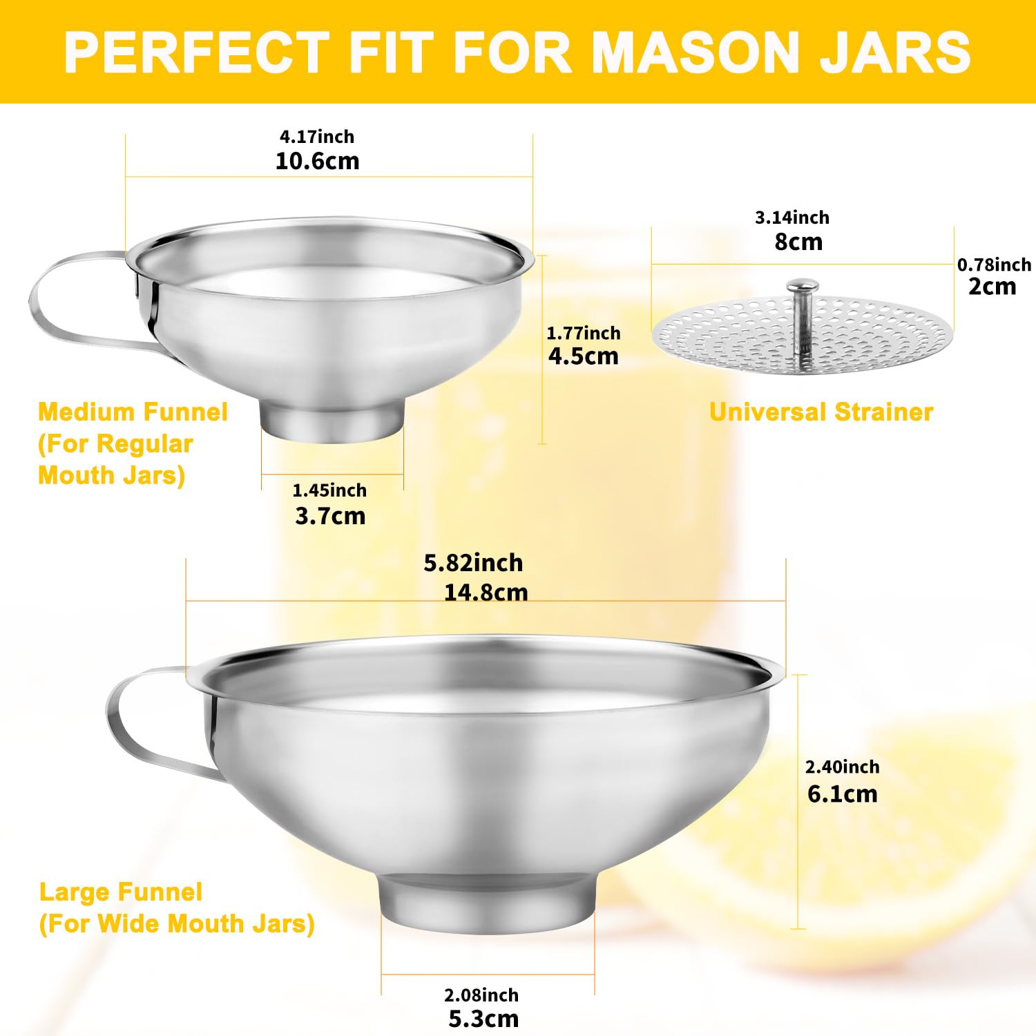 Jetonn acero inoxidable resistente, herramienta duradera para canning y cocina.