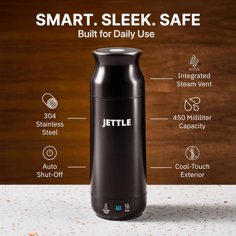 Hervidor Jettle viaje, diseño compacto para maleta