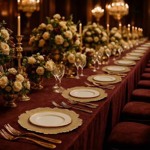 JEVERGN 13 pulgadas plato cargador para eventos, añade orden y estilo en la mesa.