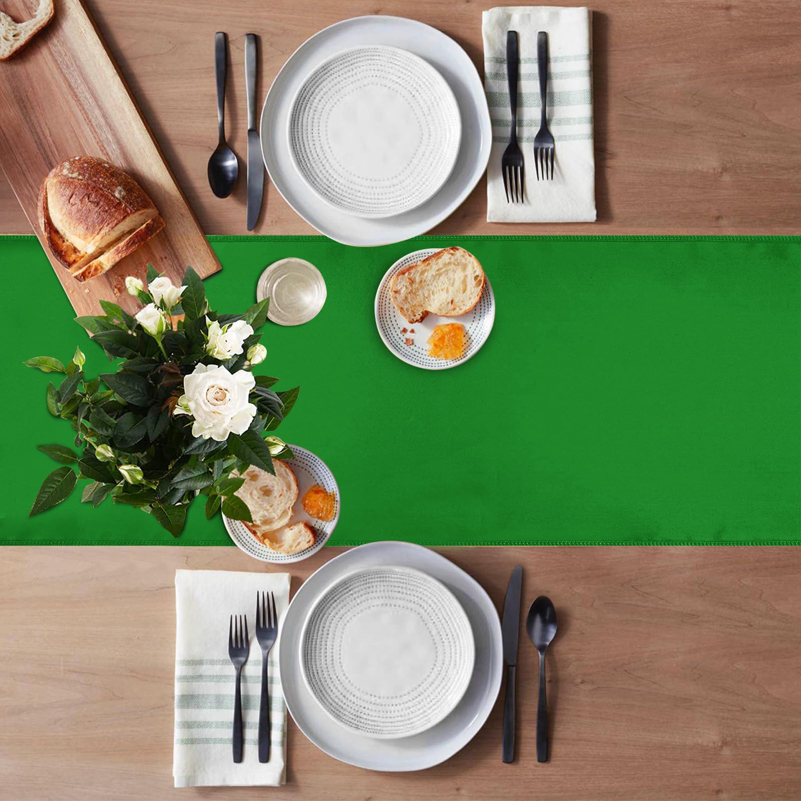 Jevix corredor de mesa verde, ideal para fiestas y banquetes.
