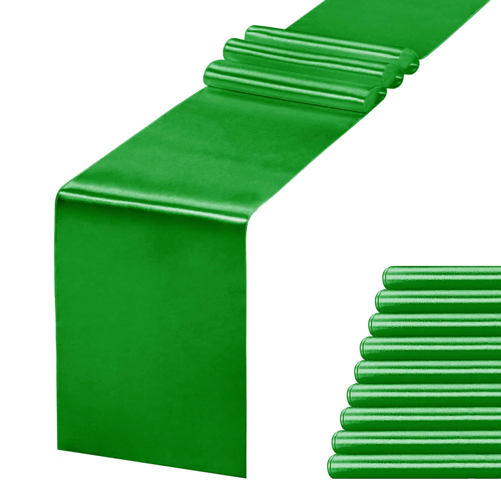 Jevix corredor de mesa satin verde 12x108 para decoración elegante.
