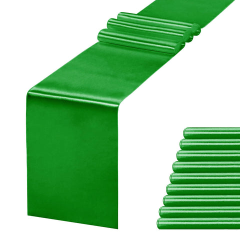 Jevix corredor de mesa satin verde 12x108 para decoración elegante.