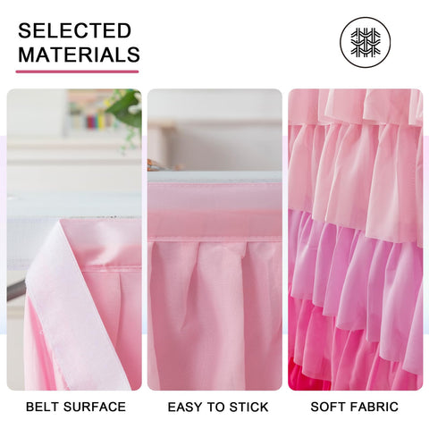 Jevix falda tutu rosada para mesa rectangular en fiesta